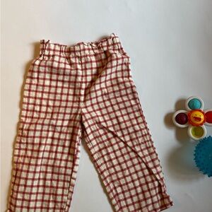 Sofia Grange Amazon Essentials Red and White Plaid Pants